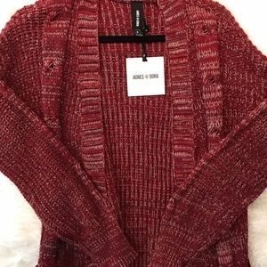 A&D Dreamy Duster Sweater RED